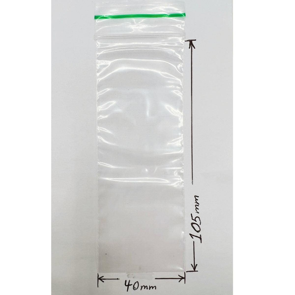 Clear 40x105mm 1.6x4.1 inch long resealable plastic zip bags