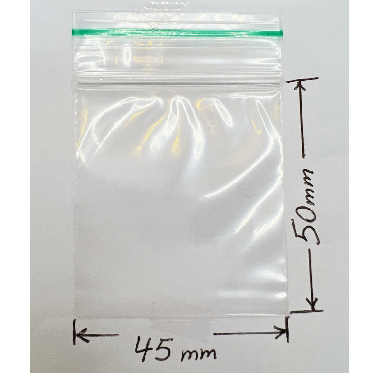 Clear 45x50mm 1.8x2 inch resealable clear plastic bags for storage