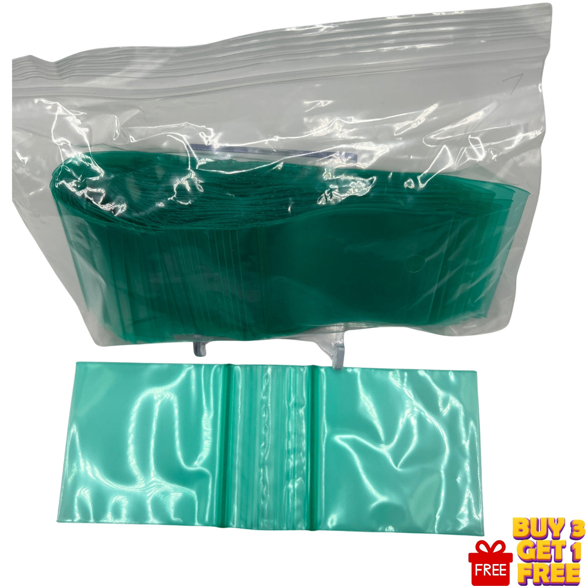 2x2 inch green poly zip seal bags for small parts and storage
