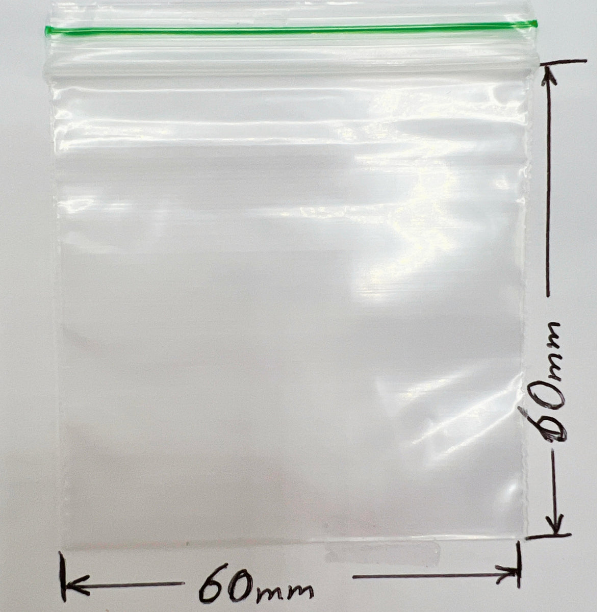 Clear 60x60mm 2.4x2.4 inch resealable plastic bags and clear baggies