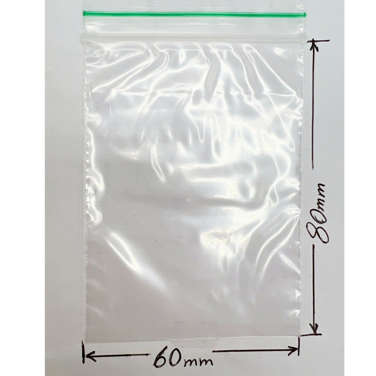 Clear 60x80mm 2.4x3.2 inch plastic zip bags for storage and packaging