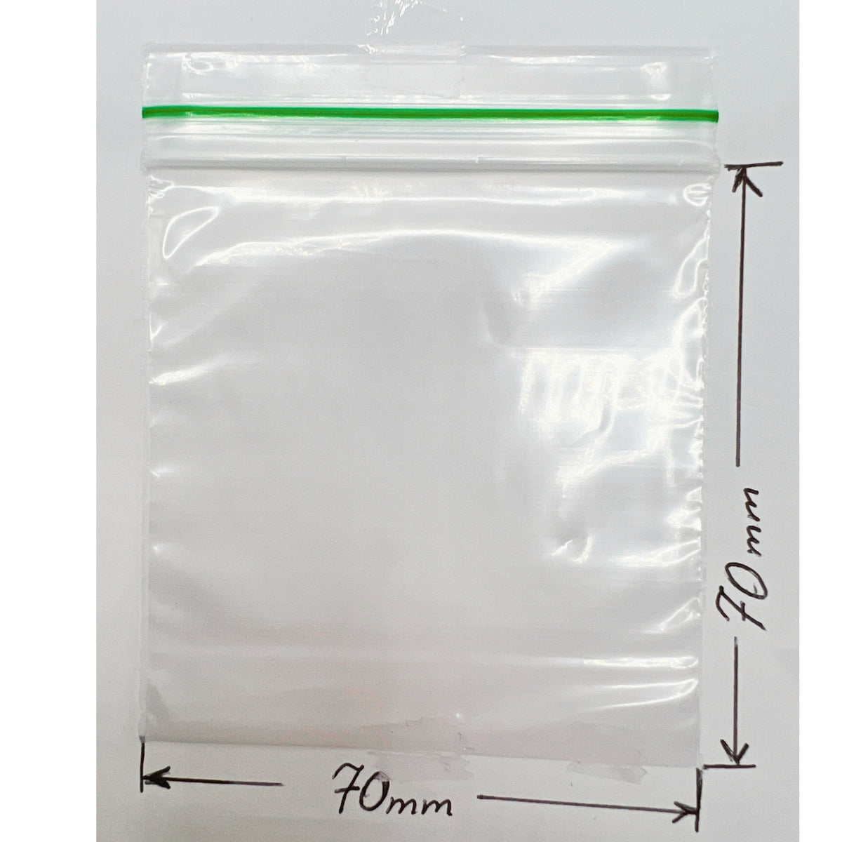 Clear 70x70mm 2.8x2.8 inch resealable plastic zip seal bags