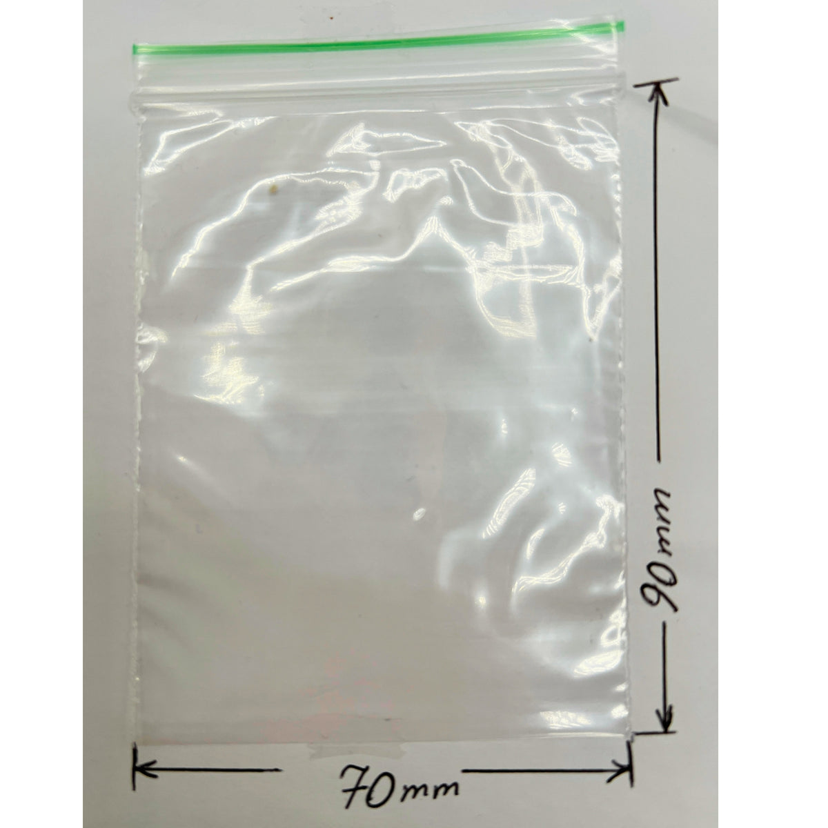 Clear 70x90mm 2.8x3.5 inch polythene grip seal bags for organising items