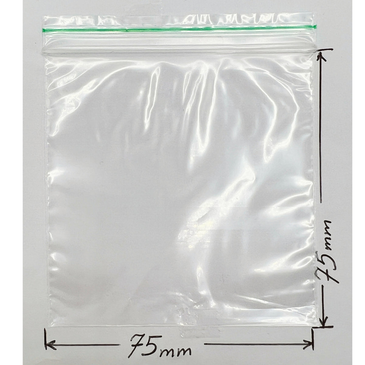 Clear 75x75mm 3x3 inch sealable clear plastic baggies for storage